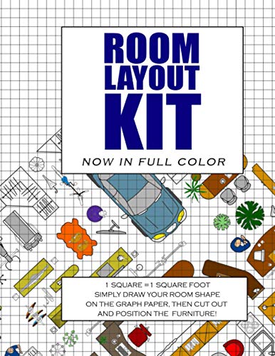 Room Layout Kit: Now In Full Color. The perfect furniture lay out planner - Plan your home interior designs using this scaled room layout template (Interior design tools)