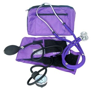 dixie ems blood pressure and sprague stethoscope kit - purple
