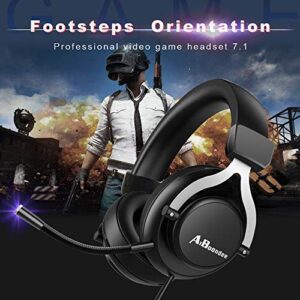 Xbox One Headset with Mic LED Light On Ear Gaming Headphone PS4,3.5mm Wired Gaming Headset for PC Mac Laptop Nintendo Switch Gamer Headphone (Black)