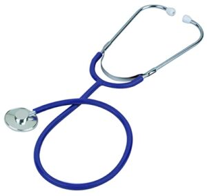 veridian healthcare prism series single head nurse stethoscope, navy blue, boxed