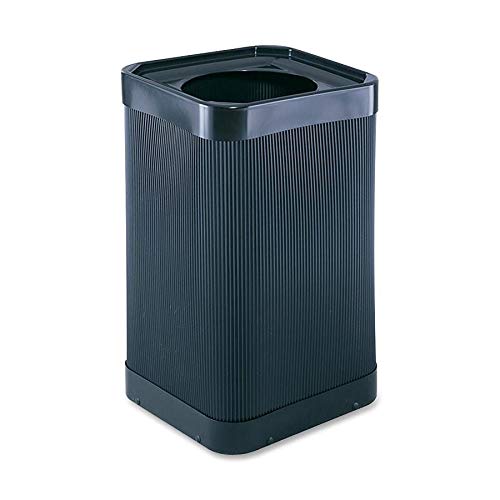 Safco Products At-Your-Disposal Trash Can 9790BL, Black, Impact and Water Resistant, 38 Gallon