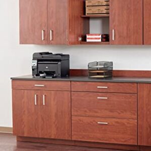 Safco Products 1701MH Modular Hospitality Breakroom Base Cabinet, 2 Doors/1 Drawer/1 Adjustable Shelf, Mahogany Base/Rustic Slate Top