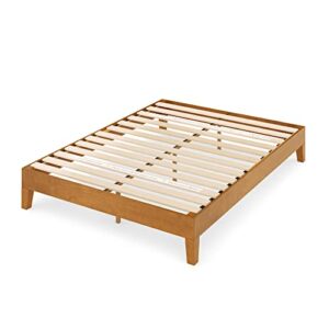 ZINUS Alexis Deluxe Wood Platform Bed Frame / Solid Wood Foundation / No Box Spring Needed / Wood Slat Support / Easy Assembly, Rustic Pine, Queen