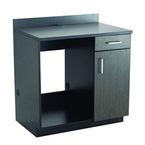 safco products 1705an modular hospitality breakroom base cabinet, appliance, asian night base/black top