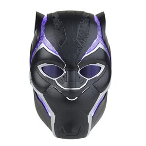 marvel legends premium electronic role play helmet with light fx and flip-up/down lenses, black panther roleplay item