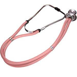 Novamedic Dual Head Sprague Rappaport Stethoscope, Pink, 30 inch First Aid Stethoscope for Nurses, Doctors, ETMs, Nursing Homes, Cardiac Diagnostic, Cardiology and Medical Supplies Kit