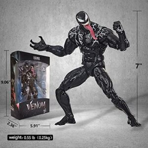 EROCK Venom Legends Series - Venom Action Figure, Venom Toys, Venom Figure, Venom Carnage Action Figure Toy, 7-inches PVC Anime Figure Movable Model Toys Gift for Chritsmas Newyear Birthday (Venom B)