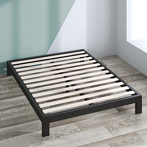 ZINUS Arnav Metal Platform Bed Frame / Wood Slat Support / No Box Spring Needed / Easy Assembly, Black, Queen