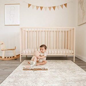 Famokids - Baby Play Mat, Tummy Time Mat, Soft & Comfortable Foam Play Mat for Baby, Interlocking Foam Mat, Non-Toxic & Waterproof Mat, Medium, 4 x 6 ft, Amber (Beige)