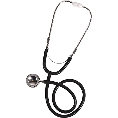 MABIS Caliber Series Pediatric Stethoscope, Raised Diaphragm for Greater Sound Quality, Non-Chill Ring, Lightweight, Black