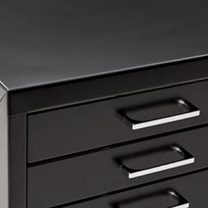 Safco Products Flat File for 42" W x 30" D Documents, 5-Drawer (Additional Options Sold Separately), Black