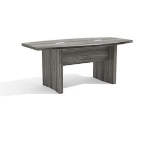 safco mayline aberdeen 6' boat shape conference table, gray steel tf, model:actb6lgs