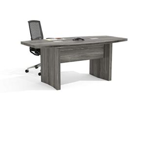 Safco Mayline Aberdeen 6' Boat Shape Conference Table, Gray Steel Tf, Model:ACTB6LGS
