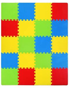 kangler kids puzzle play mats, 20pcs extra large colorful foam flooring tiles, interlocking floor mats with borders for children infant baby crawling, exercise, playroom, play area, baby nursery