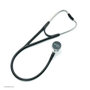 welch allyn for students harvey dlx adult cardiology stethoscope, black; 5079-325; double-head chestpiece (diaphragm and bell), dual lumen tubing; 28 in.