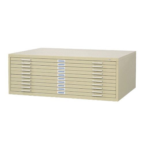 Safco Products 4986TS Flat File for 42" W x 30" D Documents, 10-Drawer (Additional Options Sold Separately), Tropic Sand