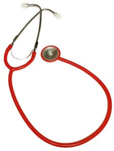 emi basix single head stethoscope - red