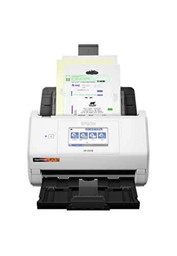 Epson RapidReceipt RR-600W Wireless Desktop Color Duplex Receipt and Document Scanner with Receipt Management Software, Touchscreen and Auto Document Feeder. Full 1-Year Limited Warranty (Renewed)