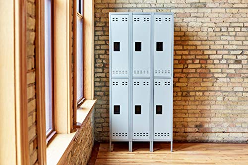 Safco Products Double Tier Locker, 3 Column, Gray