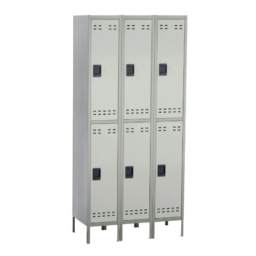 Safco Products Double Tier Locker, 3 Column, Gray