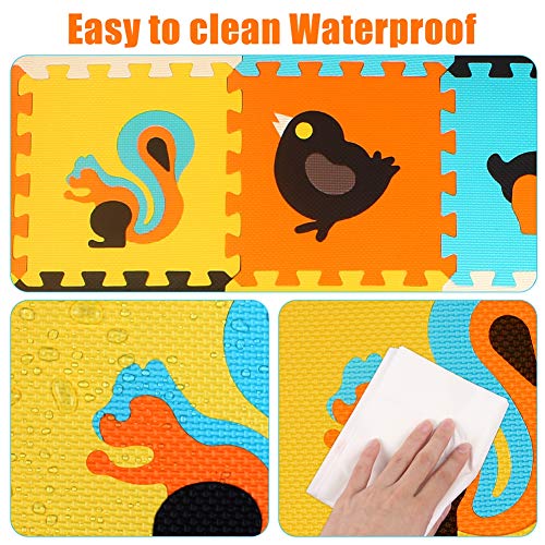 StillCool Baby Play Mat with Fence 0.39 inch Thick Interlocking Foam Floor Tiles Kids Puzzle Mat Baby Crawling Mat