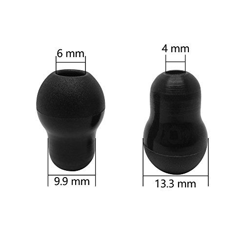 LUFOX 2 Pair Black Color Silicone Ear Tips Earbud Replacement for Littmann Stethoscope ¡­