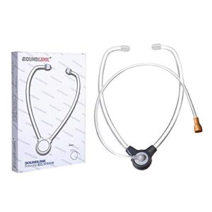 hearing aid listening stethoscope with couple used for testing bte, ite, itc, cic