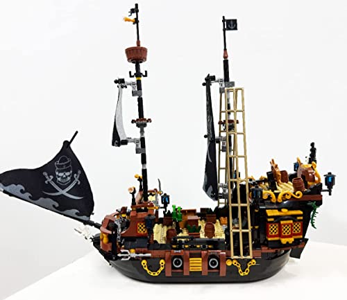 Pirates Ship Building Mini Blocks Set, Pirate Brick Toy Set, Not Compatible with Lego Sets for Boys 8-14, Gift for Kids & Adult Collections Enthusiasts (1328 Pieces)