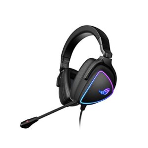 asus rog delta s gaming headset with usb-c | ai powered noise-canceling microphone | over-ear headphones for pc, mac, nintendo switch, and sony playstation | ergonomic design , black