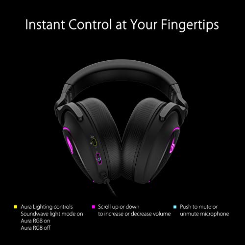 ASUS ROG Delta S Gaming Headset with USB-C | Ai Powered Noise-Canceling Microphone | Over-Ear Headphones for PC, Mac, Nintendo Switch, and Sony Playstation | Ergonomic Design , Black