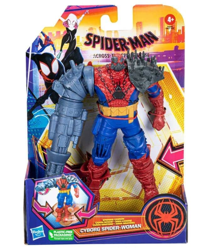 Marvel Spider-Man: Across The Spider-Verse 6-inch Scale Articulated Action Figure Collection (Cyborg Spider Woman (Deluxe))