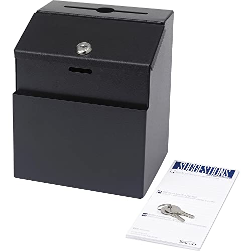 Safco Products 4232BL Steel Suggestion Box, Black