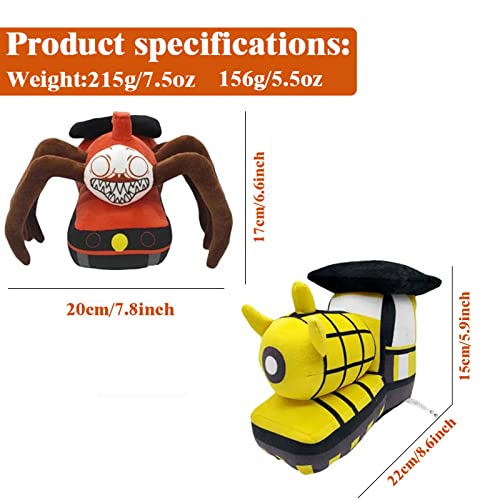 Jalusini Choo Choo Charles Plush Toys, Monster Horror Game Train Toys Spider-Filled Animal Plush Toys, Halloween Spider Plush Toys, A Gift for Kids and Game Fans