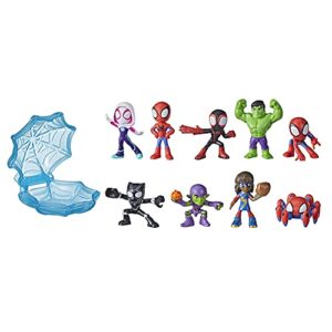 Spidey and His Amazing Friends Marvel Webs Up Minis Surprise Collectible Action Figure Toy, 2.5-Inch Scale Figure in Web Case, Age 3 and Up