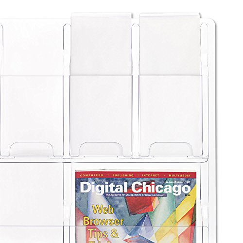 Safco 5606Cl Reveal Clear Literature Displays 12 Compartments 30W X 2D X 34-3/4H Clear