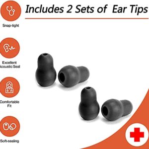 Silicone Ear Tips Earbud Replacement for Littmann Stethoscopes - Comfortable Fit Littman Ear Tips Replacement，Stethoscope Ear Pieces,Cardiology IV Parts & Littmann Earplugs Stethoscope Parts (black)