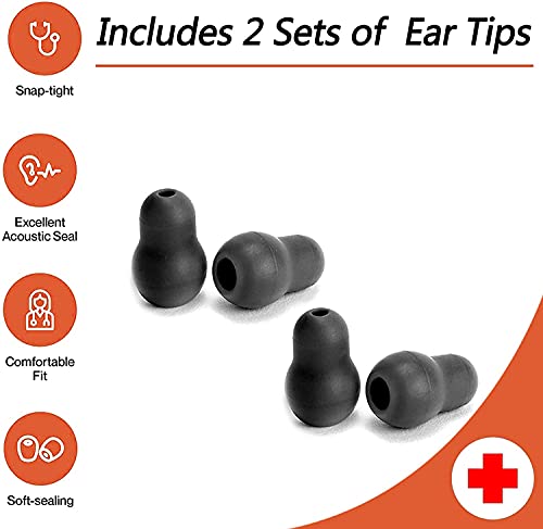 Silicone Ear Tips Earbud Replacement for Littmann Stethoscopes - Comfortable Fit Littman Ear Tips Replacement，Stethoscope Ear Pieces,Cardiology IV Parts & Littmann Earplugs Stethoscope Parts (black)