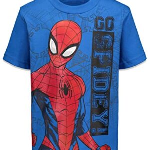 Marvel Spider-Man Toddler Boys 4 Pack Graphic Short Sleeve T-Shirts Spiderman 3T