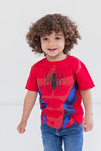 Marvel Spider-Man Toddler Boys 4 Pack Graphic Short Sleeve T-Shirts Spiderman 3T