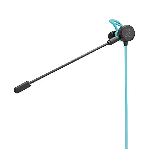 HORI Nintendo Switch Gaming Earbuds Pro with Mixer Licensed by Nintendo, Blue