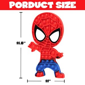 Spider Pop Fidget Toy Silicone Stress Reliever, Large Size 11", 11.8" Perfect for Kid Adults Friend Puzzle Game, Birthday Party Favors, School Rewards, Festival Gift