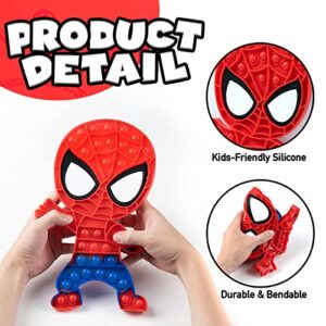 Spider Pop Fidget Toy Silicone Stress Reliever, Large Size 11", 11.8" Perfect for Kid Adults Friend Puzzle Game, Birthday Party Favors, School Rewards, Festival Gift