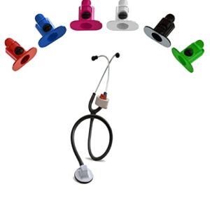 StatGear Stethoscope Tape Holder - Medical Items for Nurses, Paramedics, EMT, EMS - Black