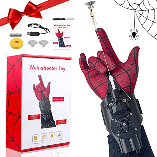 Mammykiss Spider Web Shooters Toy for Kids Fans,Cool Gadgets Spider Web Launcher Wrist Bracers Toy Gift for Christmas Birthday