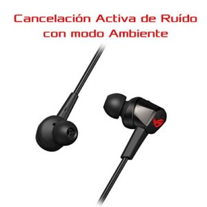 ASUS ROG Cetra in-Ear Gaming Headphones with Active Noise Cancellation (ANC), 10mm ASUS Essence Drivers and USB-C Connector for PC, PS4, Mobile and Nintendo Switch