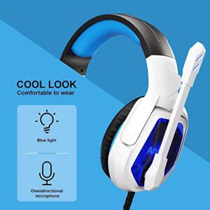 Anivia New Updated Wired Over-Ear Headphones - USB 7.1 Gaming Headset with Microphone, Stereo Surround Sound, Noise Isolating, Bass, LED Lights for PC Computer Mac