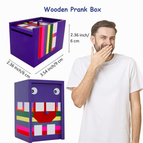 YouLain Spider Prank Box- Funny Wooden Box Toy Prank, Gag Gifts for Adults Spider in Box Prank Fun Spider Money Surprise Box April Fool's Day Gift