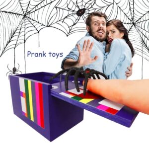 YouLain Spider Prank Box- Funny Wooden Box Toy Prank, Gag Gifts for Adults Spider in Box Prank Fun Spider Money Surprise Box April Fool's Day Gift