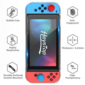 HEYSTOP Switch Case Compatible with Nintendo Switch, 9 in 1 Accessories kit with Carrying Case, Dockable Protective Case, HD Screen Protector and 6pcs Thumb Grips Caps