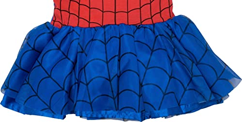 Marvel Spider-Man Toddler Girls Tulle Cosplay Dress Leggings and Headband 3 Piece 5T